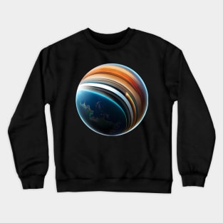 Marble Planets of the  Solar System Crewneck Sweatshirt